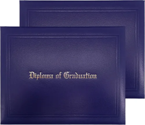 Vista 30 de GraduationMall Cubierta impresa para diploma para certificado 8.5 x 11 pulgadas, color negro, paquete de 1
