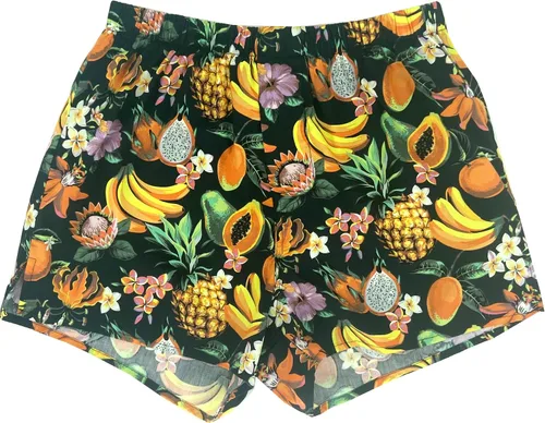 Vista 3 de ROCK ATOLL Calzoncillos tipo bóxer de algodón con estampado novedoso y brillante para hombre Estampado Afrutado Negro