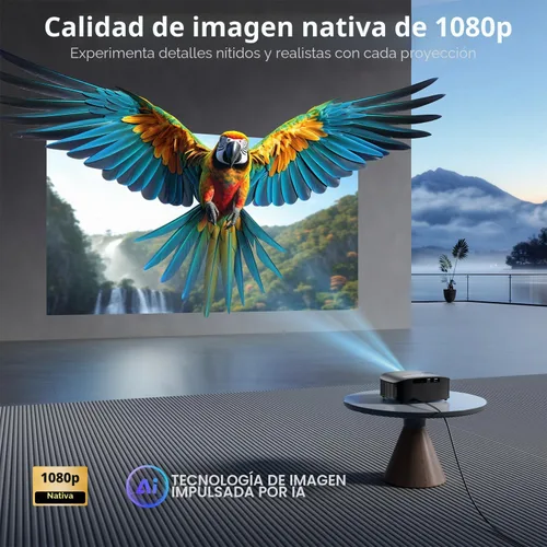 Vista 4 de GOODEE Mini Projector [Official Licensed Google TV] Built-in Apps