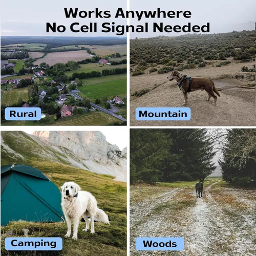 Vista 3 de Aorkuler Rastreador GPS para perros – Sigue a tu perro hasta 3.5 millas sin teléfono o señal celular Sin aplicación, sin tarifas mensuales Ideal