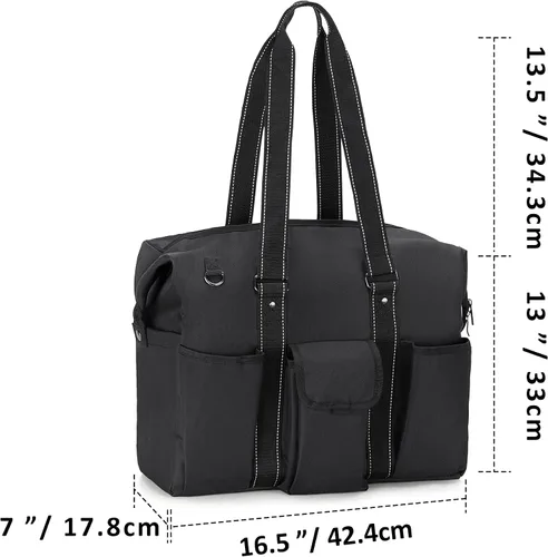 Vista 12 de Damero Bolsa de enfermera con funda para laptop para el trabajo y el cuidado del hogar, estudiantes de medicina