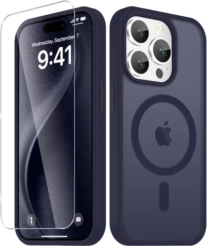 Vista 447 de Funda para Google Pixel 10 Pro XL, cubierta magnética mate, color negro Fit for MagSafe, Screen Protector included, Shockproof Military Grade