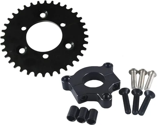 Vista 3 de Engranaje CNC de 36 dientes con adaptador de 1.5" adecuado para bicicleta motorizada de 60 cc, 66 cc, 80 cc (Negro)