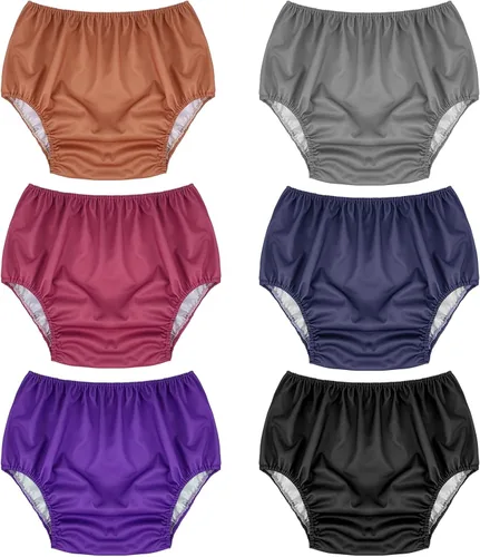 Vista 9 de 6 Piezas Ropa Interior de Incontinencia a Prueba de Fugas para Adultos para Mujeres y Hombres, Calzoncillos de Cobertura Tipo Calzón, Calzones