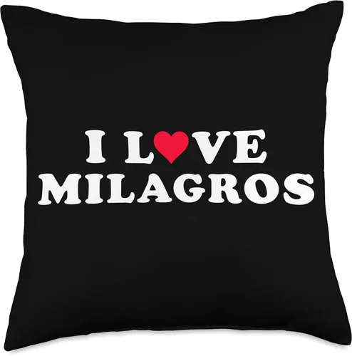 Vista 4 de I Love Milagros Shirt For Girlfriend Boyfriend I Love Matching Girlfriend Boyfriend Milagros Name Throw Pillow, 16x16, Multicolor