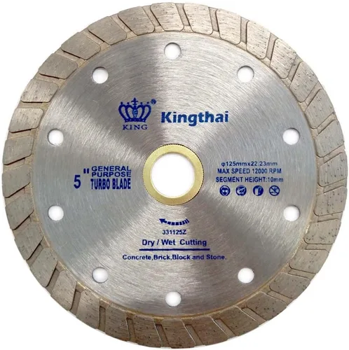 Vista 3 de Kingthai Hoja de diamante de borde Turbo de 4 pulgadas para piedra de mampostería de hormigón, eje de 7/8 "-5/8