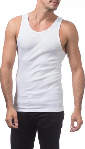 Vista 5 de Pro Club Camisa de algodón acanalado de alta calidad para hombre