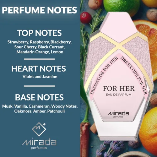 Vista 4 de MIRADA Dresscode For Her Eau De Parfum Para Hombre 85 ML, 2.8 Fl Oz (Paquete de 1)