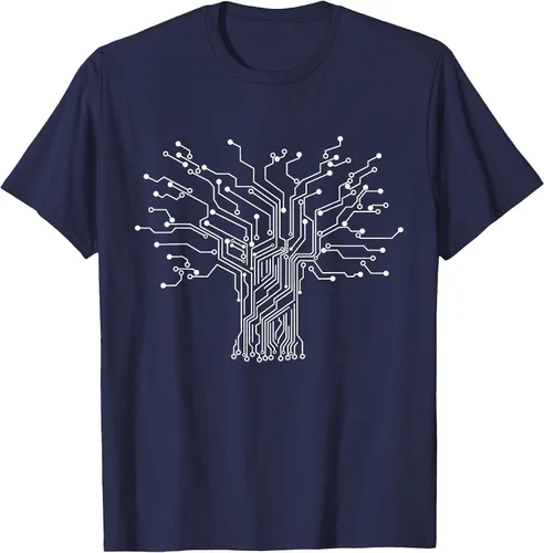 Vista 49 de Electronics Technician Binary Tree - Electrical Engineer T-Shirt Asphalt Grey