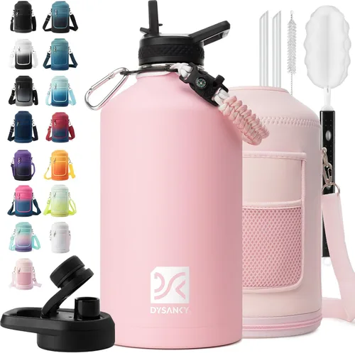 Vista 80 de DYSANKY Botella de agua aislada de 32 onzas, metal al vacío de acero inoxidable grueso, jarra de agua deportiva portátil para gimnasio y senderismo