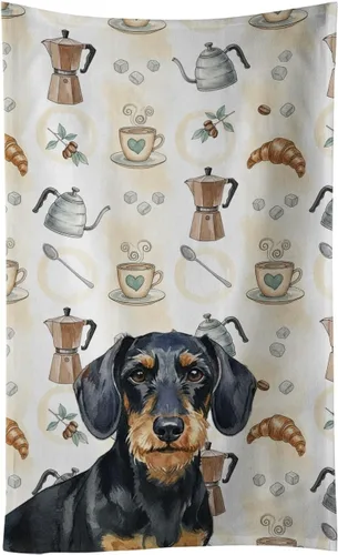 Vista 352 de Caroline's Treasures Afghan Hound - Toalla de cocina para barra de café, terciopelo frontal y lazo de algodón, lavable a máquina Sabueso afgano
