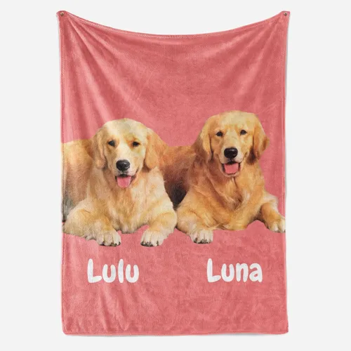 Vista 8 de Manta personalizada con fotos de perro, regalos personalizados con foto de mascota, manta de 30 x 40 pulgadas, manta ultrasuave de doble cara