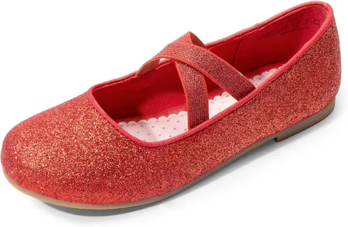 Vista 10 de Dream Pairs Girls Ballerina Dress Shoes Mary Jane Flats Negro
