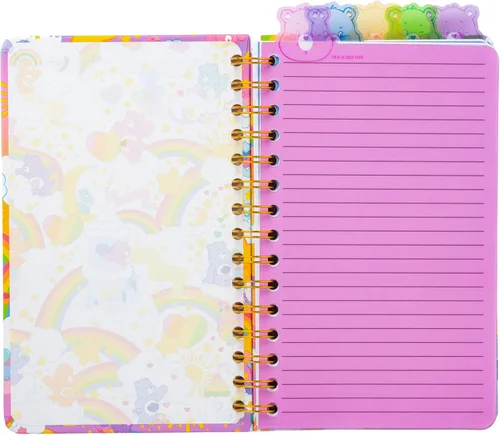 Vista 3 de Silver Buffalo Care Bears - Cuaderno con pestañas en espiral con oso gruñón, oso compartido, oso tierno, oso animador, oso para dormir y oso