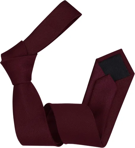 Vista 4 de GUSLESON Corbata delgada de color sólido de 2.4" (6cm) para hombres