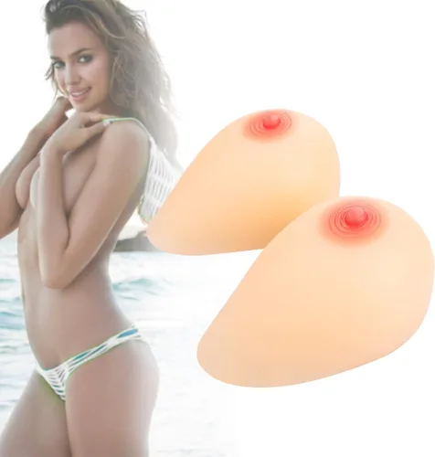 Vista 5 de Y-NOT Formas de pecho de silicona para travestis, mastectomía tetas falsas prótesis