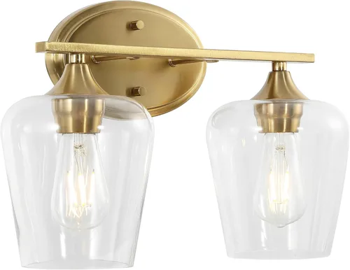 Vista 10 de JONATHAN Y JYL7545B Jayne - Lámpara de tocador LED rústica de 6 pulgadas con 1 luz de hierro/vidrio, casa de campo, campo francés, transicional
