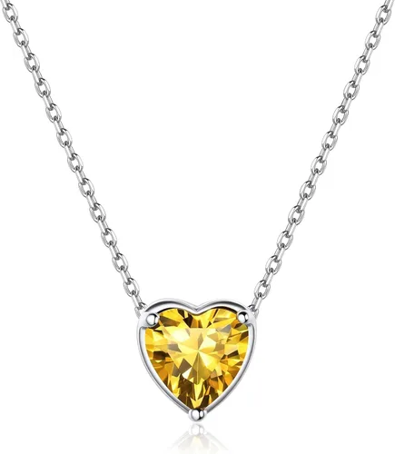 Vista 13 de ChicSilver Birthstone Necklace for Women 925 Sterling Silver Stone Necklace 925 Sterling Silver, Hypoallergenic for Sensitive Skin, 12-Months Zafiro
