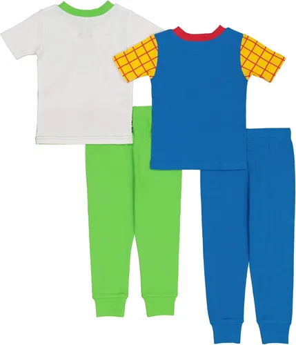Vista 2 de Disney Conjunto de pijama de algodón de 4 piezas para niño Buzz y Woody