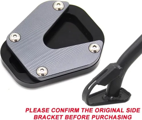 Vista 2 de Motorcycle Kickstand Extension Pad for Benelli TRK502 TRK 502 2020 2021 Foot Side Stand Support Plate Enlarger (Color : B Titanium)