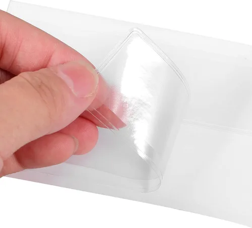 Vista 4 de 20pcs PVC Adhesive File Label Sleeve Holder for Folder Index Tabs