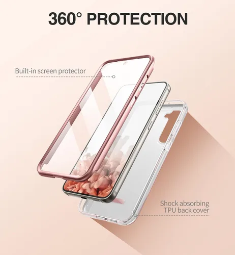 Vista 5 de SURITCH Funda para Samsung Galaxy S23, [Protector de Pantalla Integrado] [Protección de Doble Capa] Protección Completa Resistente a Golpes Funda