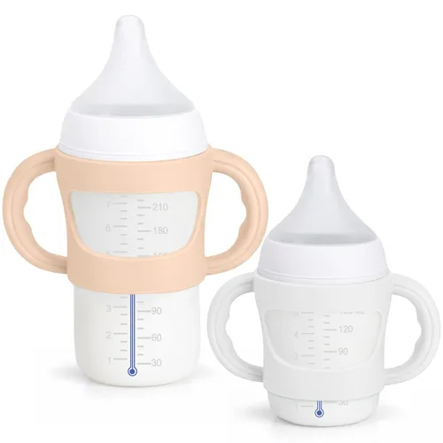 Vista 9 de Paquete de 2 asas de silicona para biberón NUK, beige+rosa Beige y Rosa