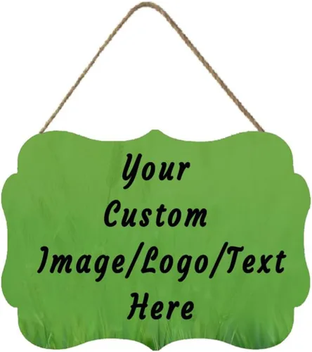 Vista 8 de Letrero de bienvenida de madera personalizado para puerta delantera, letrero personalizado para el hogar, decoración de puerta con imagen/texto COL-7