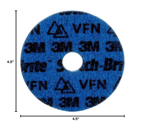 Vista 12 de Scotch-Brite Disco de acondicionamiento de superficie de precisión, PN-DH, mediano, 4-1/2 pulgadas x 7/8 pulgadas, accesorio de gancho y bucle