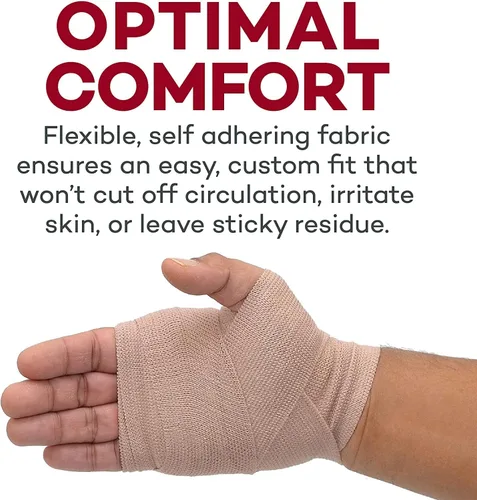 Vista 4 de Dealmed Vendas de compresión con cierre de clip Envolturas elásticas para pies, tobillo, rodilla, pierna, brazo y cuerpo, esguinces musculares