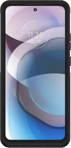 Vista 3 de OtterBox Funda para Motorola One 5G ace Commuter Series, color negro, delgada y resistente, apta para bolsillo, con protección de puerto