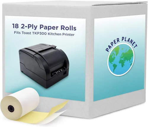 Vista 9 de PaperPlanet White Bond Paper para impresora de cocina Toast TKP300 20 rollos