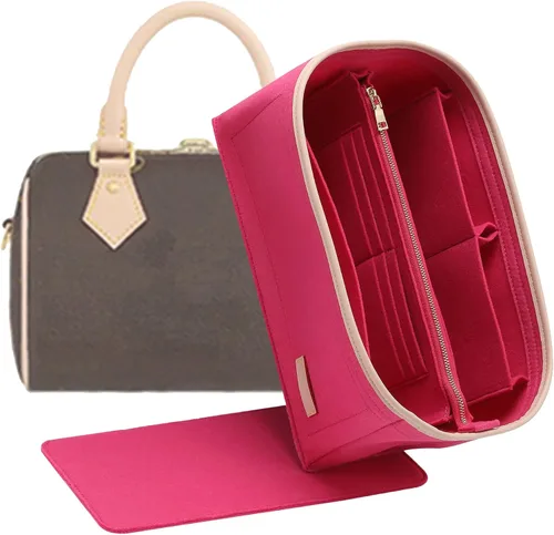 Vista 24 de Doxo Organizador de fieltro para bolso LV Speedy 20, Alma BB, Noe, Beige