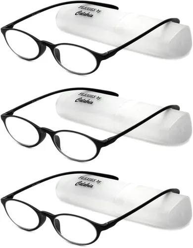Vista 12 de Calabria 719 Flexie Gafas de Lectura Flexibles Ovaladas para Hombres y Mujeres Elegantes Plegables Lectores Ligeros Montura TR 90 Gafas Duraderas