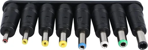 Vista 6 de QIANRENON Convertidor de adaptador de corriente CC universal 8 en 1, enchufe de fuente de alimentación de CC de calibre múltiple, adaptador hembra a