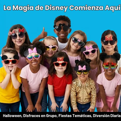Vista 3 de Sun-Staches Gafas de sol de Mickey y Minnie Mouse, accesorio de disfraz de Disney, niños Mariposa Minnie Rosa