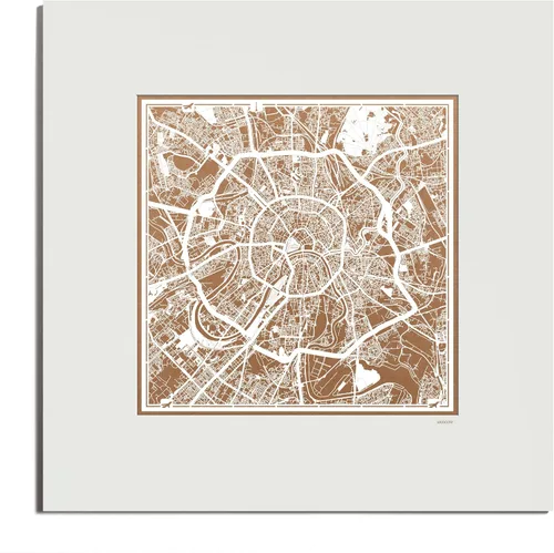 Vista 16 de O3 Design Studio Mapa de corte de papel de París, color negro mate, 20 x 20 pulgadas, arte en papel