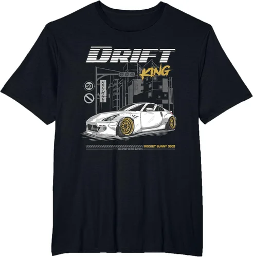 Vista 34 de Z34 370 Fairlady Z - Camiseta gráfica de cuerpo ancho, Negro, S
