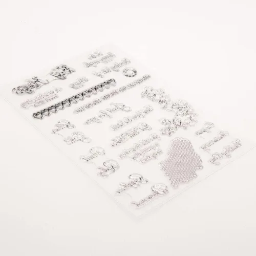 Vista 6 de Hug Love - Sellos transparentes con patrón de encaje de corazón, bendiciones de panal de abeja, sellos transparentes para decoración de tarjetas