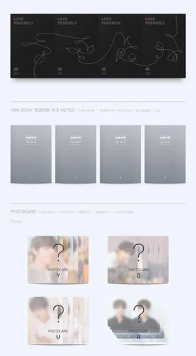 Vista 2 de BTS [LOVE YOURSELF TEAR] 3er álbum R Ver CD+PhotoBook+MiniBook+PhotoCard+StandingPhoto+Número de seguimiento K-POP SELLADO