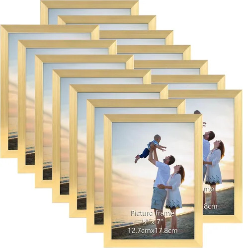 Vista 15 de Hoikwo 18 paquetes de marcos de fotos de plástico negro de 3.5x5 multifuncionales con cubierta de plástico para fotos familiares, obras de arte