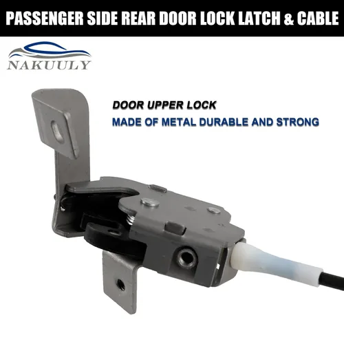 Vista 4 de Pestillo y Cable de Cerradura de Puerta Trasera del Lado del Conductor Izquierdo para Ford F250 F350 F450 F550 Super Duty 1999-2007, Ensamblaje