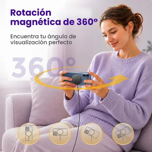 Vista 7 de Cargador inalámbrico MagSafe de 25 W para almohadilla magnética de carga 1Negro