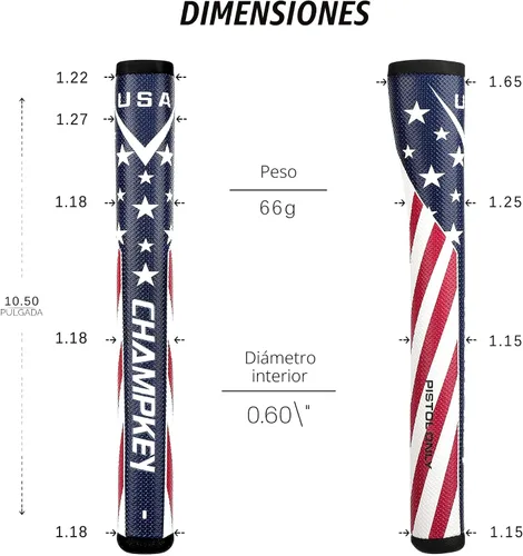 Vista 6 de CHAMPKEY USA Pistol Golf Putter Grip Comfortable Polyurethane and Lightweight Putter Grips