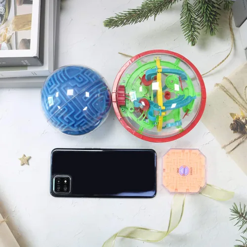 Vista 4 de Bola de juego de rompecabezas 3D y mini cubo, bola de laberinto 3D, rompecabezas de rompecabezas de esfera de globo y entrenamiento de laberinto