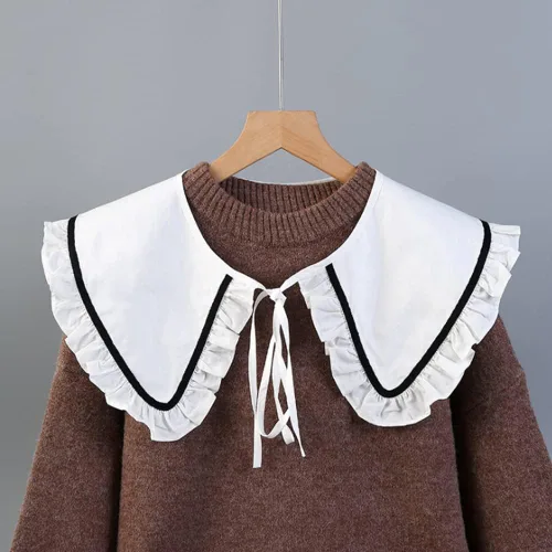 Vista 3 de YAKEFJ Mini collar falso desmontable Dickey Collar Peter Pan de imitación para mujeres y niñas