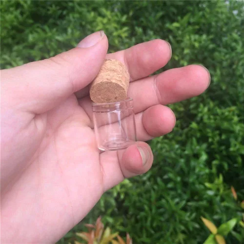 Vista 5 de Mini botellas de 0.1 fl oz de 0.866 x 0.984 in, tubo de ensayo de vidrio, almacenamiento para arena líquida, alimentos, botellas de bricolaje, 24