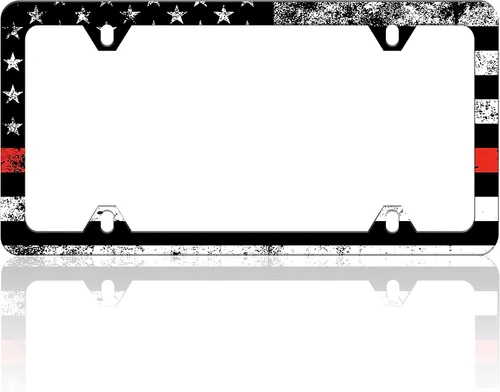 Vista 11 de Marco de matrícula con estampado de vaca en blanco y negro Soporte para placa de matrícula de acero inoxidable con tornillos para mujeres