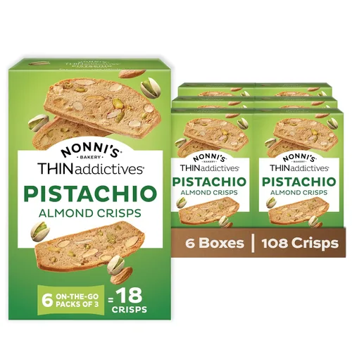 Vista 10 de Nonni's Pistachio Almond Thins (18 galletas - 6 paquetes de 3)