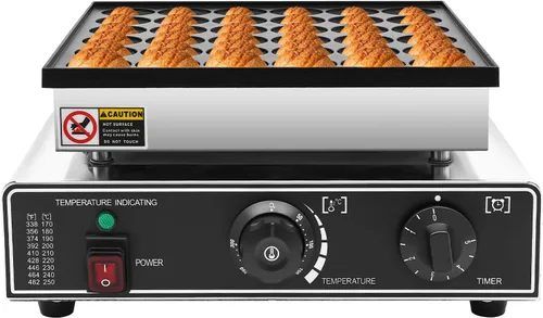 Vista 12 de Máquina eléctrica para hacer gofres de 1300 W, máquina eléctrica de doble cabezal para gofres de 122-572 ℉ para uso doméstico y comercial